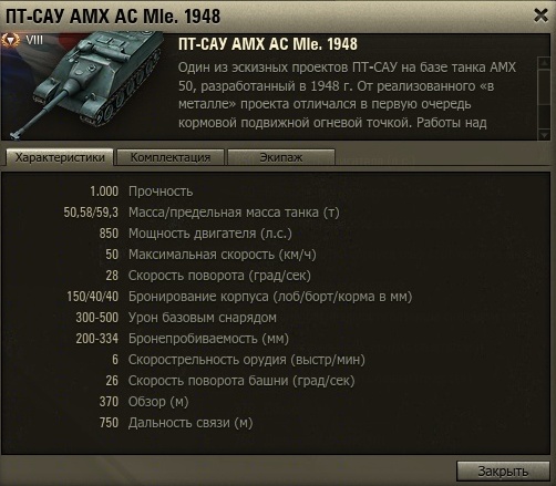 характеристики AMX AC de 120 мир танков