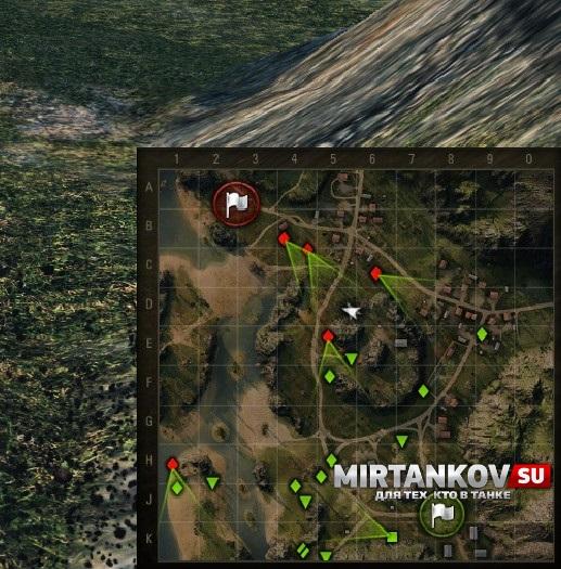 Направление орудий врагов на миникарте для World of Tanks Миникарты