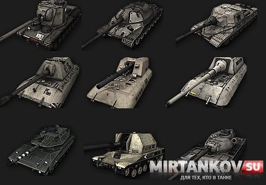 Иконки танков в ангаре с камуфляжами для World of Tanks 0.9.14 Иконки танков