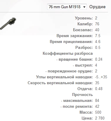 T57 характеристики орудия 0.8.5