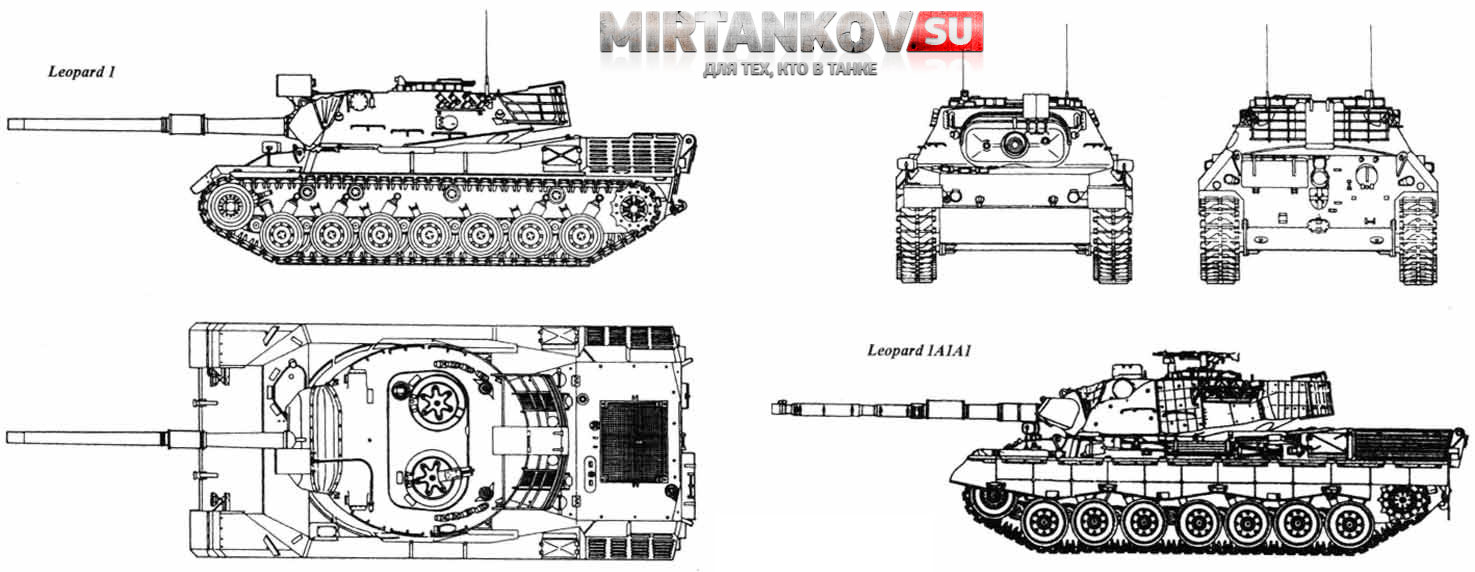 общая схема танка Leopard 1