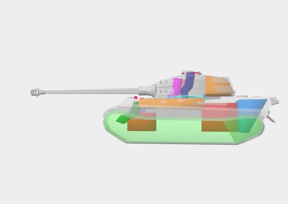 колижен модель повреждения танка Tiger II