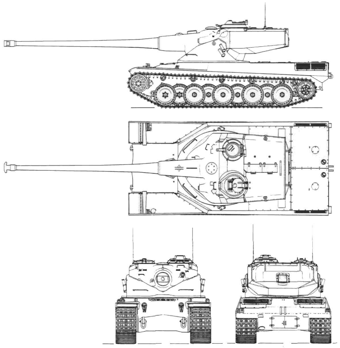 Чертежи танка AMX 50 B